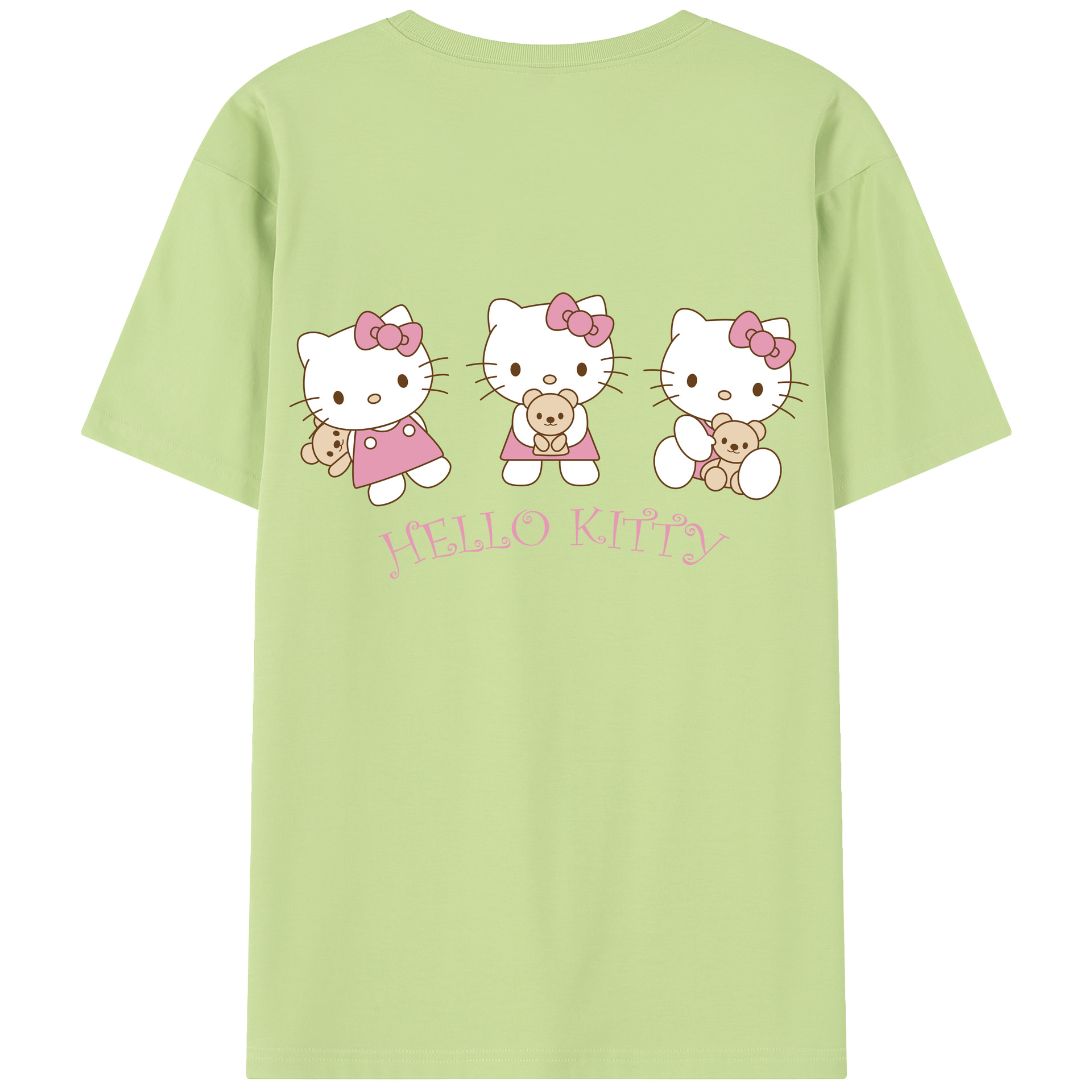 （画像用） Hello Kitty ハローキティ 綿100％半袖Tシャツ（背面プリント）